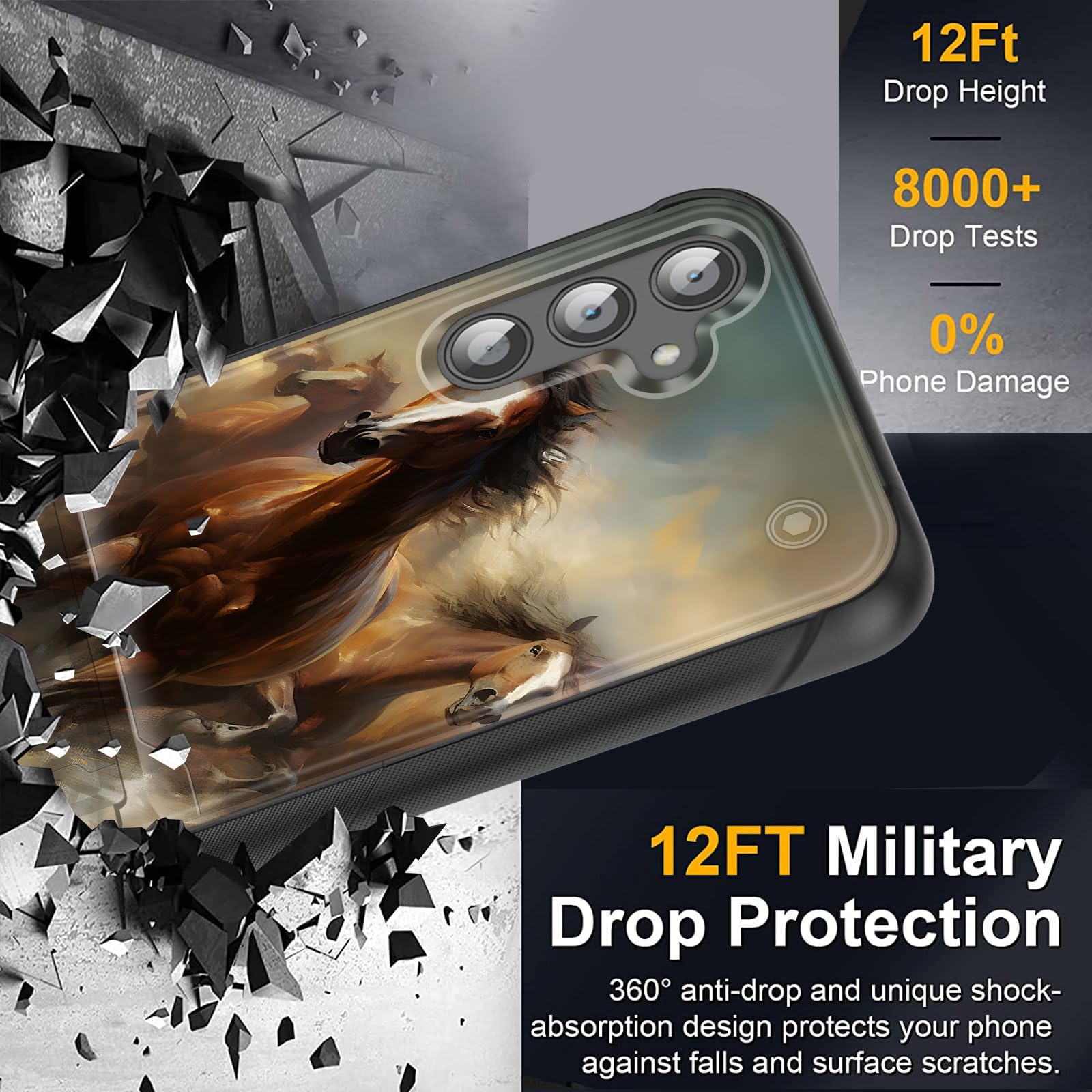 Efgwsder For Galaxy S25 Plus Case With Kickstand,Dual Layer Hybrid Hard Pc & Soft Silicone Rugged Shockproof Protective Phone Ca